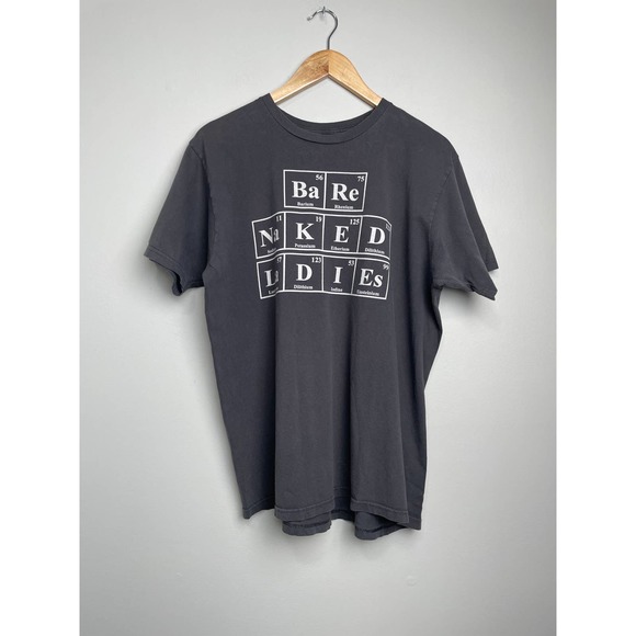 None Other - Bare Naked Ladies Graphic Short Sleeve Crew Neck Band Tee T-Shirt Gray M